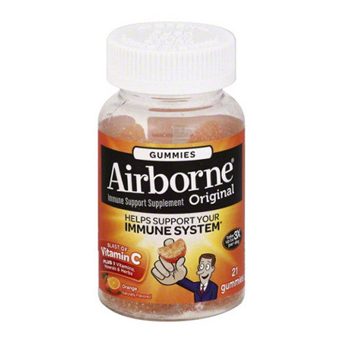 Airborne Vitamin C Immune Support Gummies Orange 21 ea